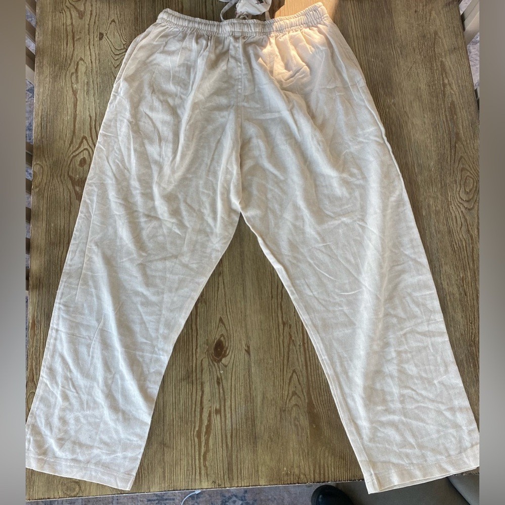 Isha Life(NWT) Men's Relaxed Fit Cream organic cotton pants